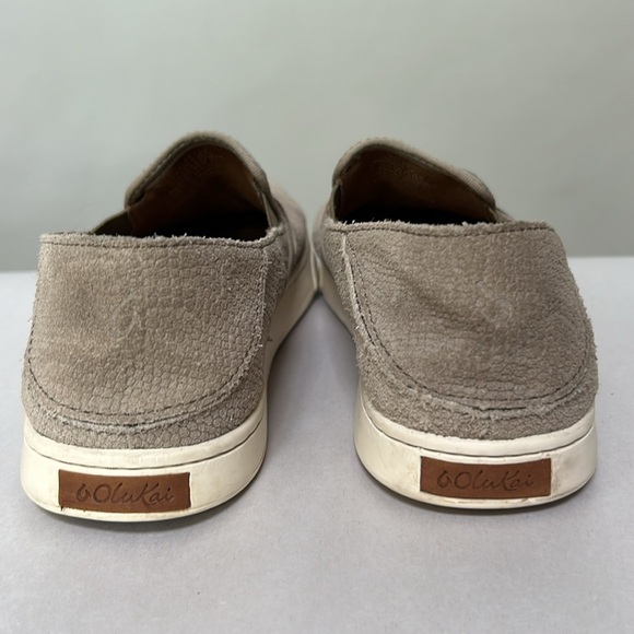 OluKai Women's Pehuea Leather Slip On, drop in heel, women’s size 7 - Picture 4 of 11